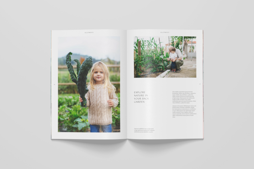 Ashmere allotments double page brochure spread