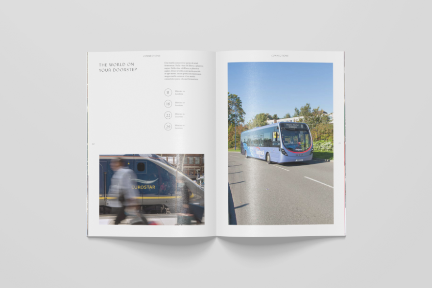 Ashmere connectivity double page brochure spread