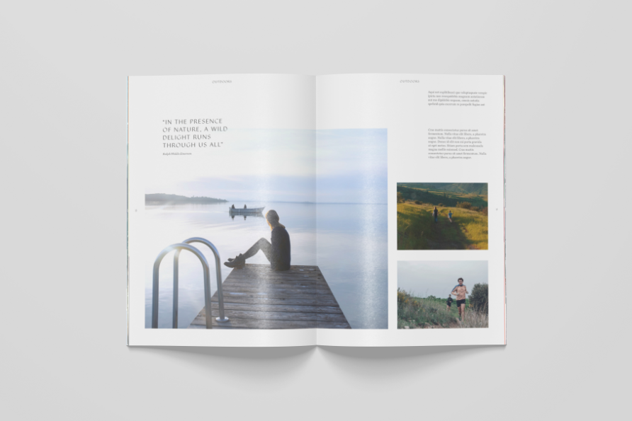 Ashmere outdoor double page brochure spread