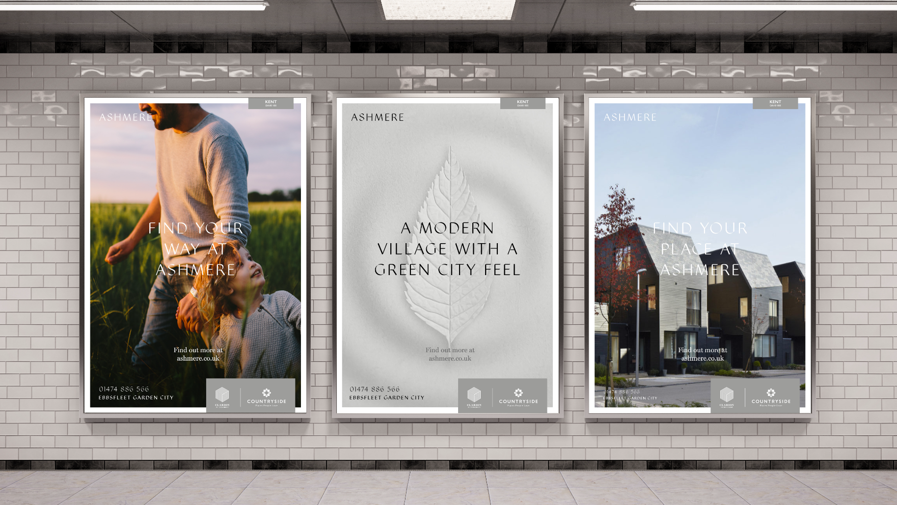 Ashmere train station billboards