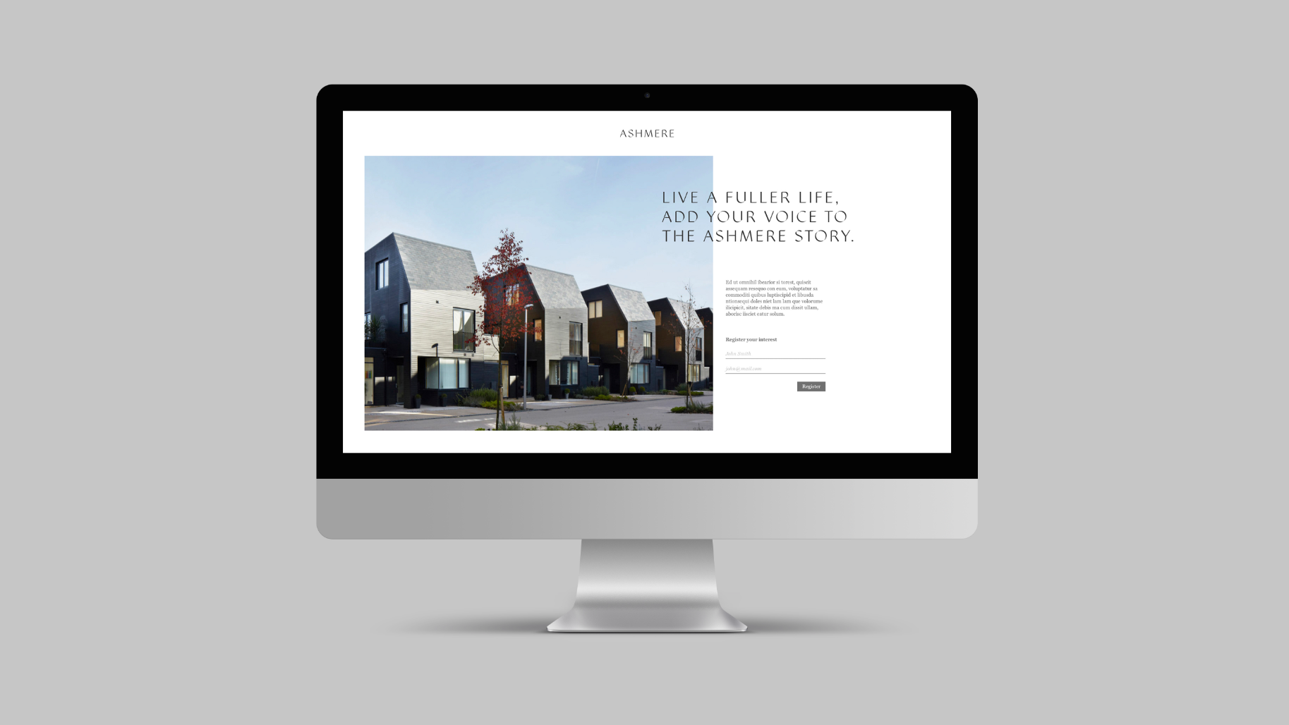 Ashmere website design