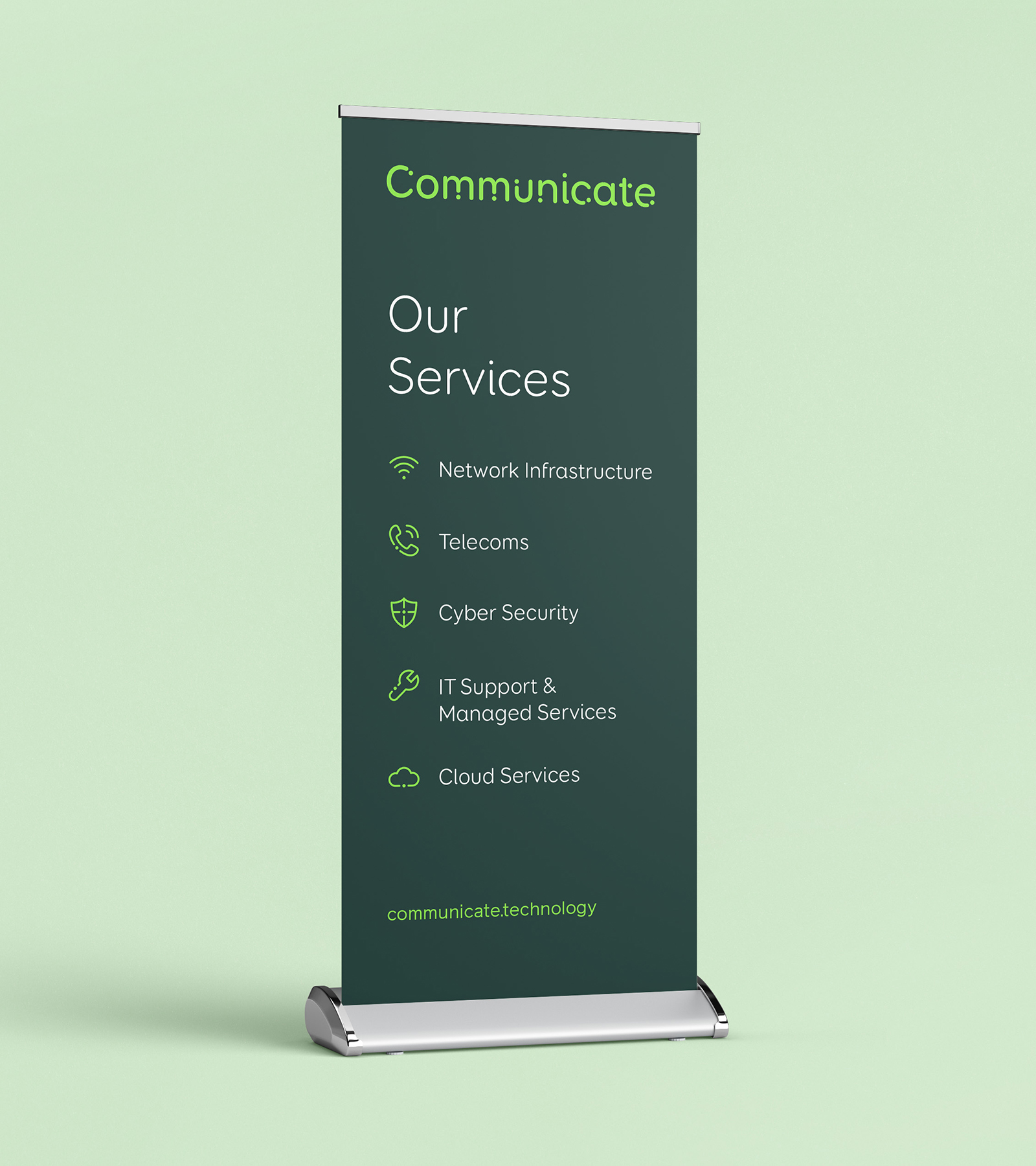 Communicate banner.