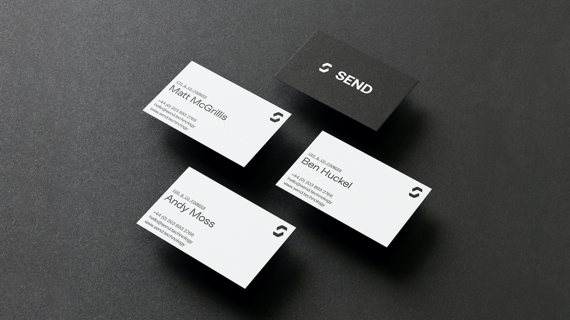 Send business cards.