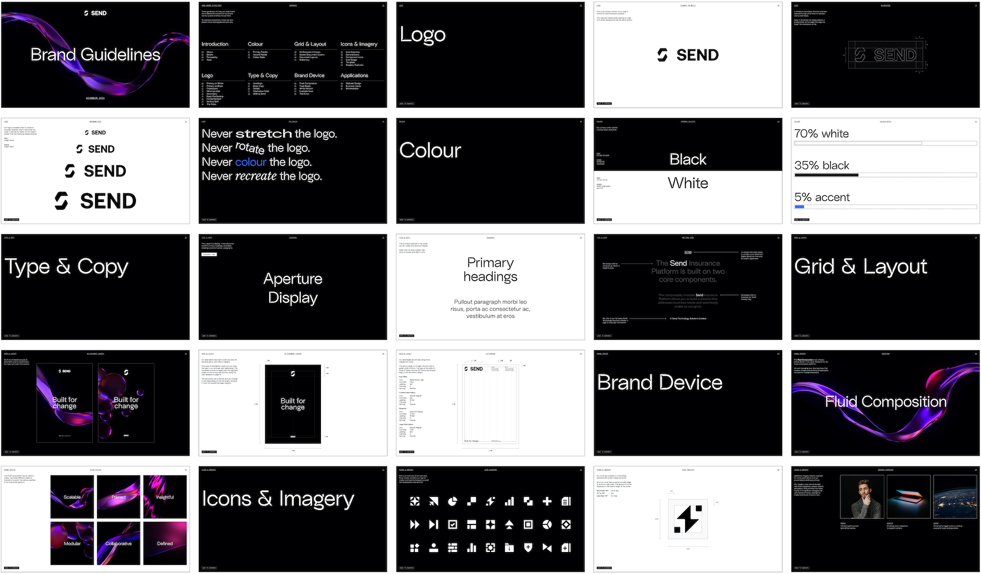 Send identity guidelines.
