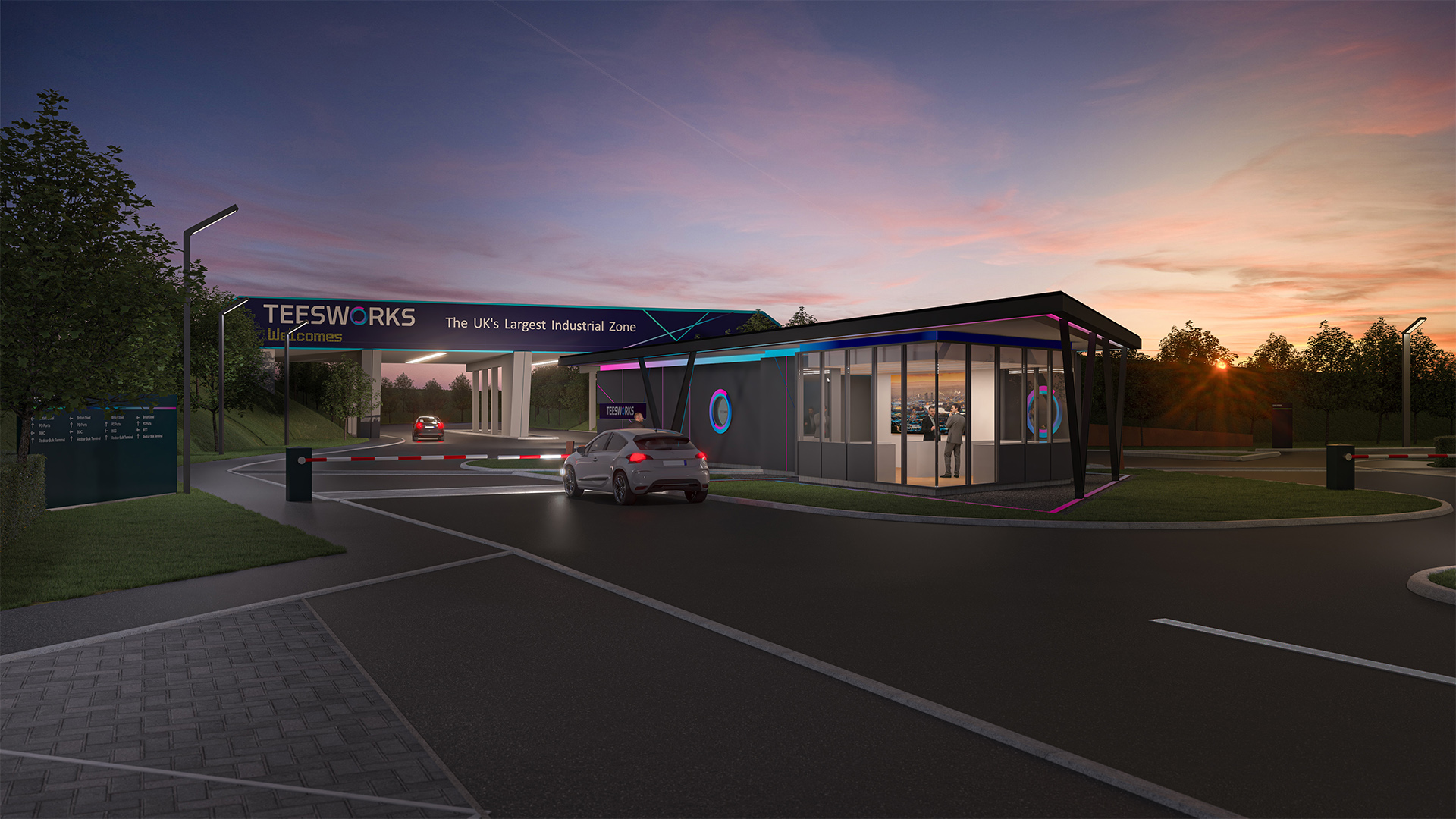 Teesworks entrance CGI.