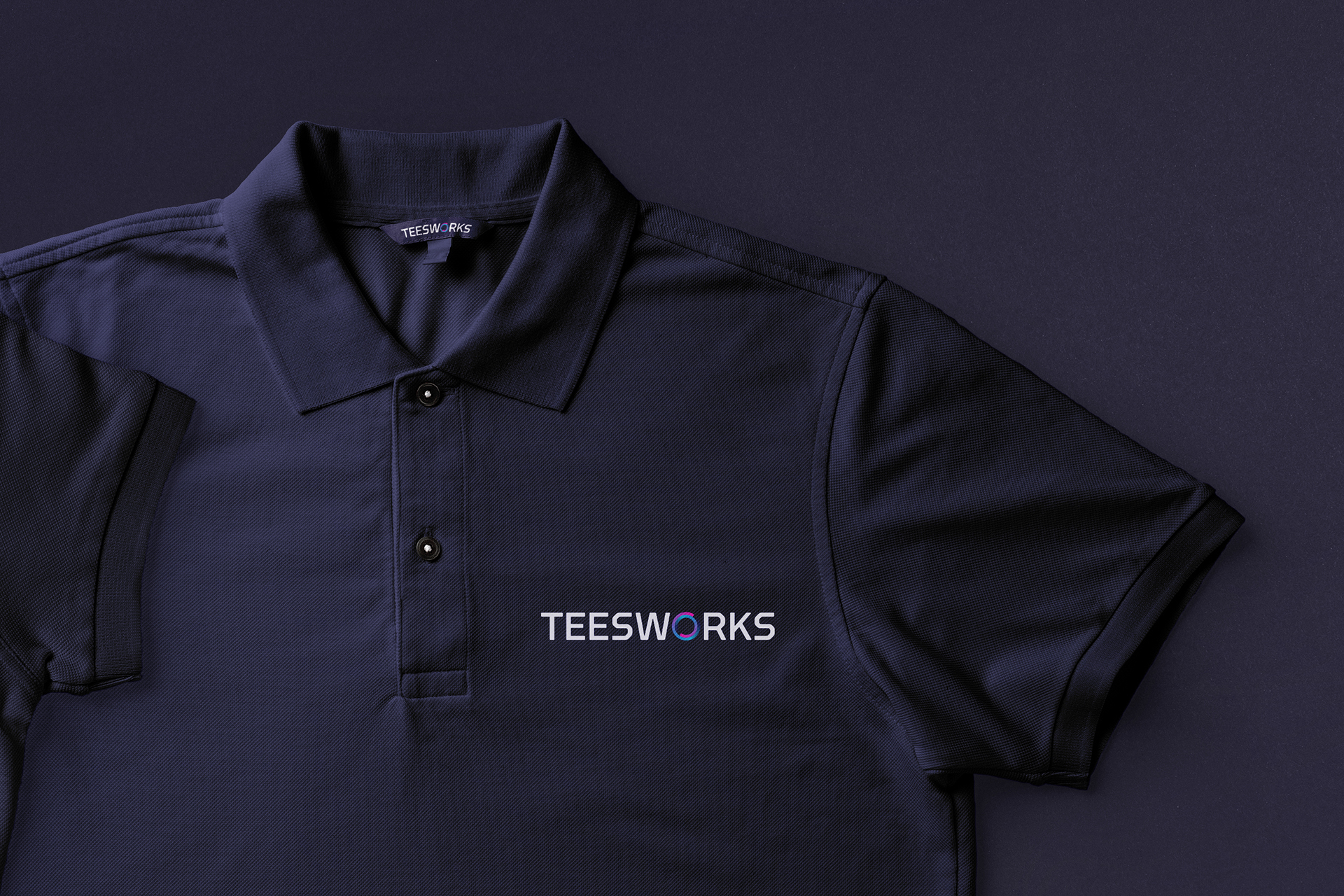 Teesworks polo shirt.