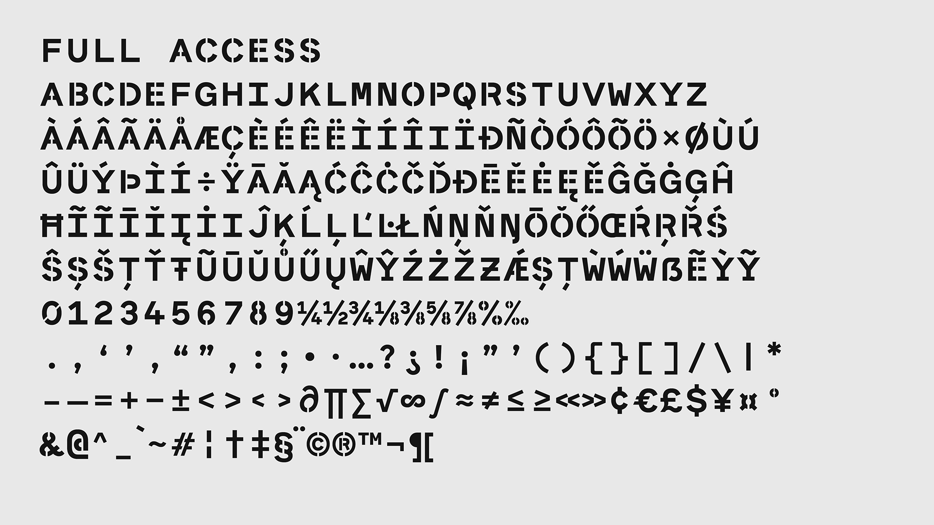 Access - Custom typeface design